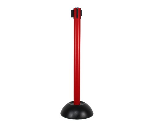 900mm PVC Plastic Water Filled Traffic Red 4 Way Retractable Ribbon Poles