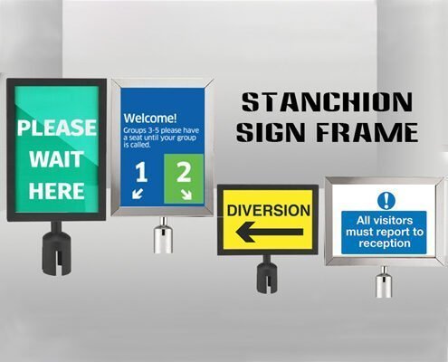 Stanchions Metal A3/A4 Sign Frame
