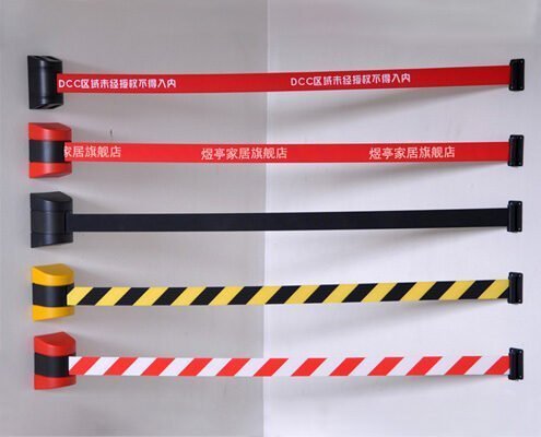 2/3m Retractable Cassettes ABS Plastic Wall Mounted Queue Control Stanchions