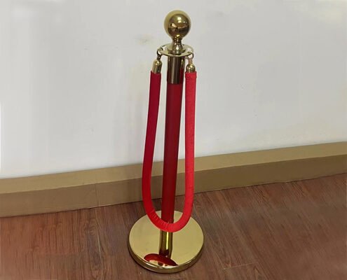 Ball Top 1.5m Braided Rope Concert Red and Gold Stands Vendor