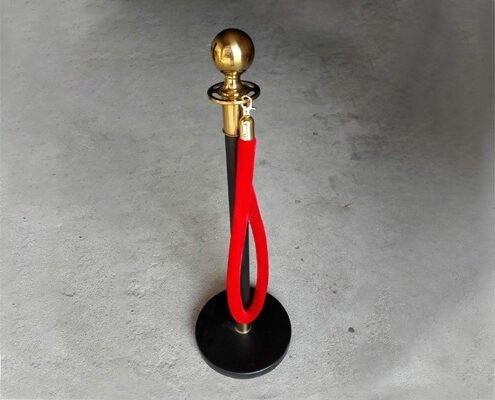 Ball Top 1.5m Braided Rope Concert Red&Gold Stands Vendor