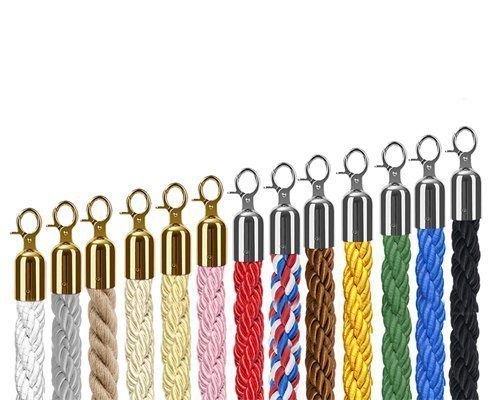 1500mm Rope Pillars Braided Ropes with Metal Snap Hook