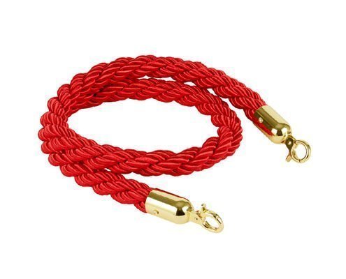1500 Red Braided Rope with Golden Snap Hook