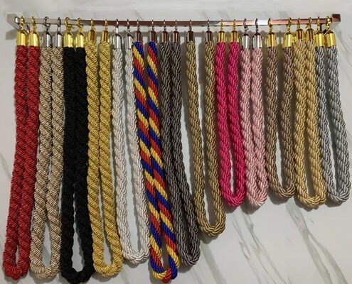1500mm Rope Pillars Braided Ropes with Metal Snap Hook