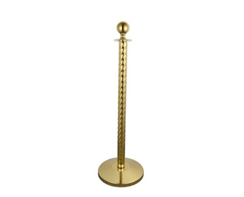 Ball Top Golden 1M Thread Metal Pillars with Twsited Ropes