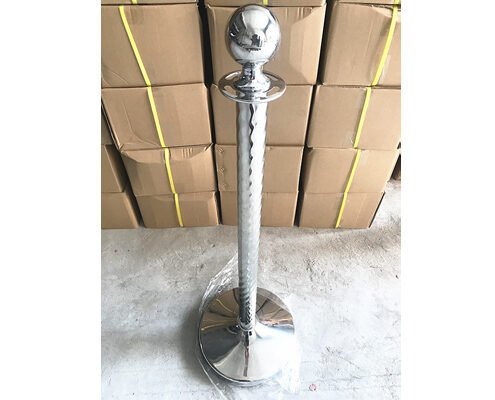 Ball Top Silver 1M Thread Metal Pillars with Twsited Ropes