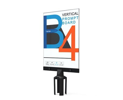 Vertical Transparency Acrylic B4 Post Mounted Sign Brackets