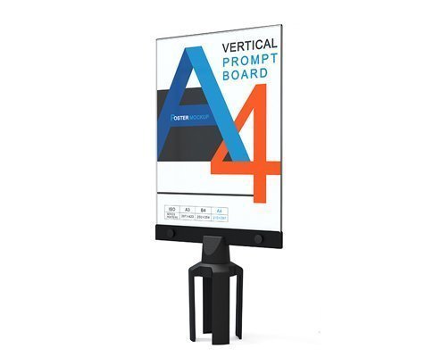 Vertical Transparency Acrylic A4 Post Mounted Sign Brackets