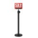Metal Black Airport A3/A4 Stanchion Topper Signage