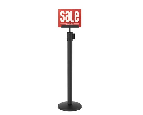 Metal Black Airport A3/A4 Stanchion Topper Signage