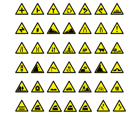 Rust-Free Reflective Triangle Aluminum Traffic Road Signs
