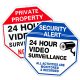700mm Rust Free Aluminum 24 Hour Video Surveillance Signs